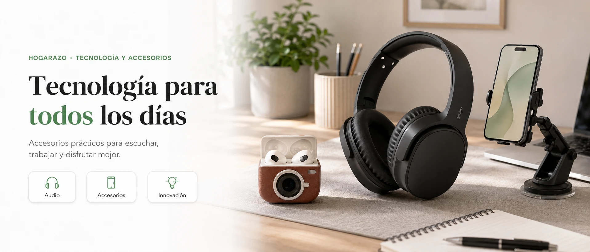 Tecnología para todos los días - audio y accesorios Hogarazo