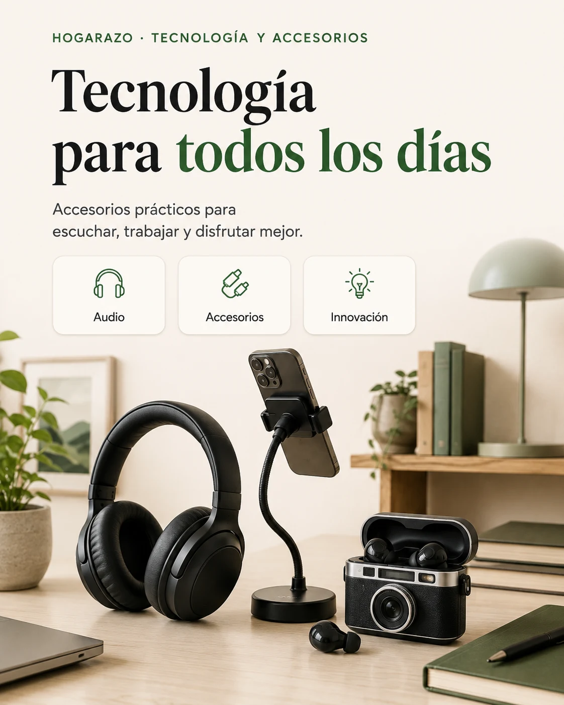 Tecnología para todos los días - audio y accesorios Hogarazo